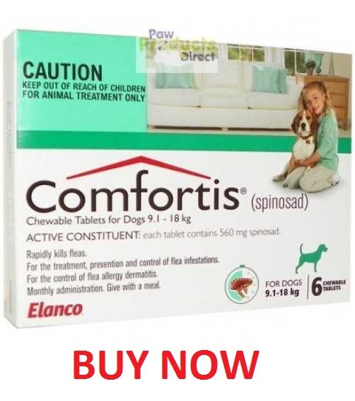 Comfortis Green 20 to 40 lbs flea treatment for dogs
